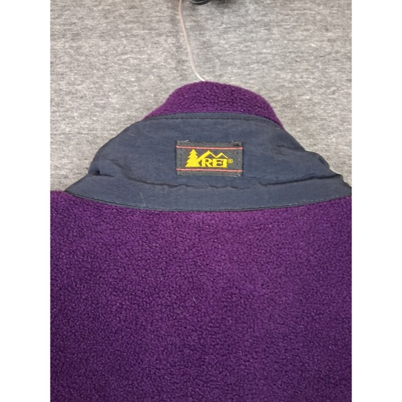 Vintage REI Adult Jacket L Purple Fleece Full Zip USA Made 90s Retro Polartec - Picture 8 of 8